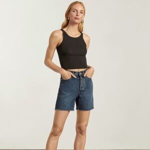 Everlane The Rigid Way High Jean Shorts Organic Cotton Size 25